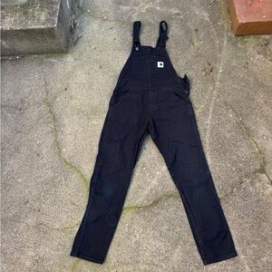 CARHARTT WIP BLACK BIB OVERALLS XS WORKWEAR UTILITY STREETWEAR